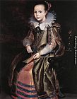 Cornelis De Vos Wall Art - Elisabeth (or Cornelia) Vekemans as a Young Girl